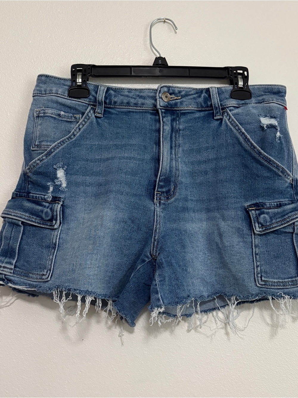 VERVET Bonuses Rebecca High Rise Cargo Shorts Size XL Distressed Boutique - Picture 3 of 6